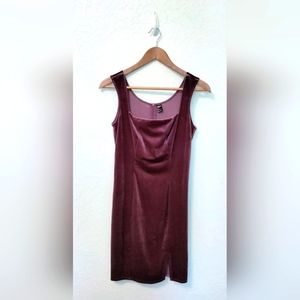 Women's Dress Sz Sm Sleeveless Plum Velour